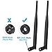 Bingfu Dual Band WiFi 2.4GHz 5GHz 5.8GHz 6dBi MIMO RP-SMA Male Antenna (2-Pack) for WiFi Router Wireless Network Card USB Adapter Security IP Camera Video Surveillance Monitor