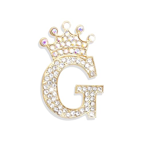 Image of Brooches and Pins for Women A-Z Letter Rhinestone Brooch Pin Jewelry Gifts