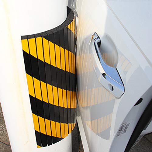 Garage Wall Protector Foam Wall Corner Guard for Parking Garages - Reflective Wall Edge Protector - 2 Pack Pole Guard - Wall Edge and Bumpers Guards