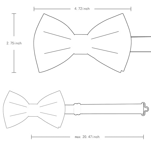 Branduce Solid Color Pre-tied Bow Tie Quality Adjustable Bowtie for Men Party Wedding4