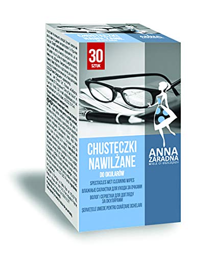 ANNA ZARADNA ST-AZ-030507 - Toallitas de limpieza para gafas y pantallas de gafas, color blanco, 12 x 14 cm