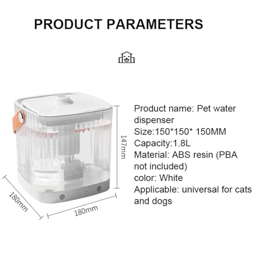 Fuente de Agua Automática para Gatos 1.8L Silenciosa miniatura 6