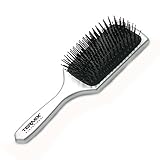 Mango antideslizante Termix Cepillo de pelo neumático para desenredar color plata. Raqueta con tacto gomoso para tratar el cabello tanto en mojado como en seco.