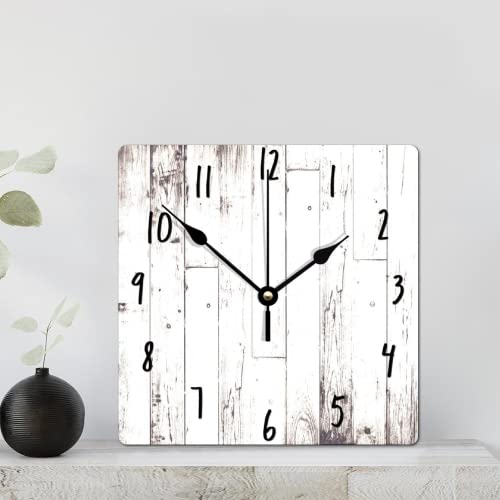 Arog Geld Chic White Wood Clock product photo Arog Geld Chic White Wood Clock product