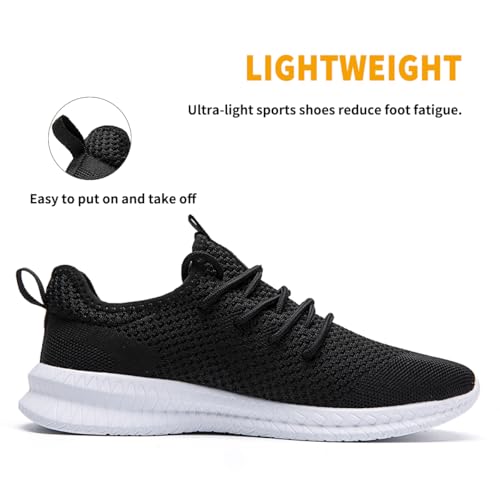 Image of DLWKIPV Mens Slip On Shoes Tennis Walking Gym Athletic Running Fashion Sneakers Workout Footwear Casual Sport Outdoors Breathable Knitted Mesh Lightweight