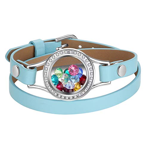 Floating Memory Charm Glass Locket Bracelet Bangle