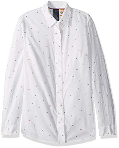 Tommy Hilfiger Women's Adaptive Magnetic Button Shirt Regular Fit, classic white, Medium