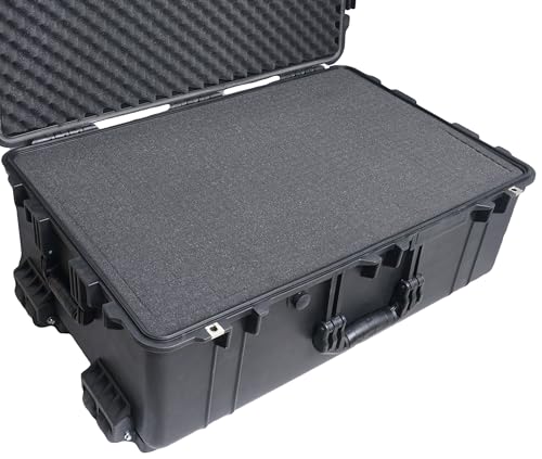 Case Club 1650 Case with Foam CompatiblewithPelican1650 Heavy Duty Wheeled Waterproof Diced Cube Foam