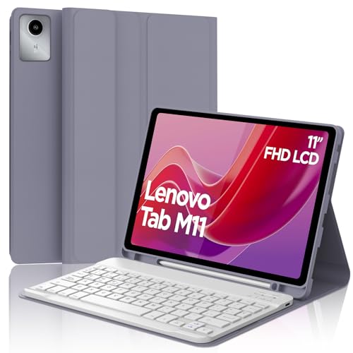 IVEOPPE Funda Lenovo Tab M11 con Teclado, Lenovo Tab M11 Funda Teclado, Capa Teclado Español Ñ...
