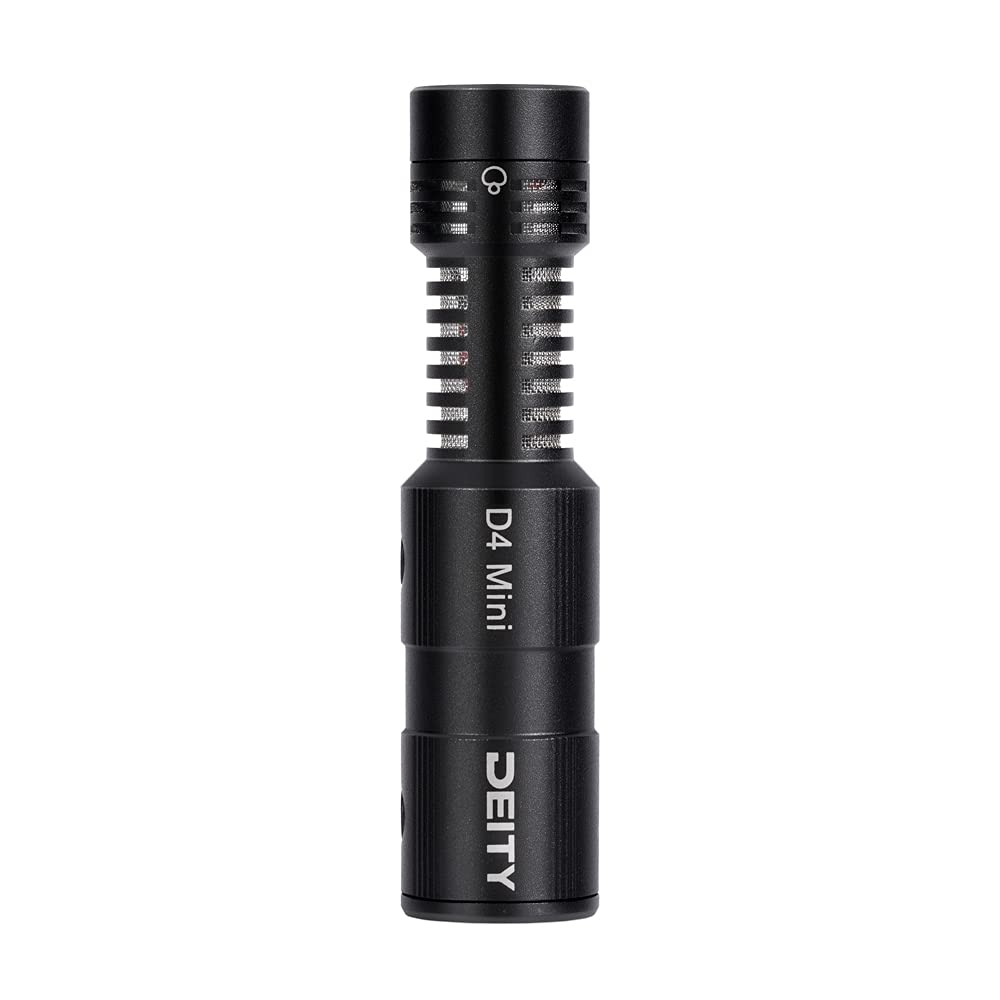 Deity V-Mic D4 Mini - Microphone pour Appareil Photo avec Support Antichoc, Microphone Canon Léger, Parfait pour Les Caméras de Poche Vlog, Enregistrement Youtube, Interview, Podcast, Dictée Vocale