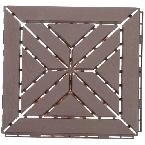 Didiseaon Outdoor Plastic Wood Flooring Interlocking Deck Tile for Garden Balcony Patio Flooring
