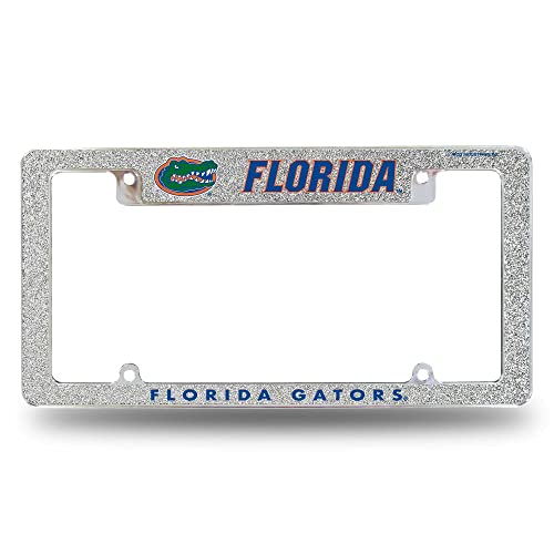 Rico Industries NCAA Florida Gators Chrome All Over Automotive Bling License Plate Frame 12' x 6' Chrome All Over Automotive Bling License Plate Frame Design for Car/Truck/SUV