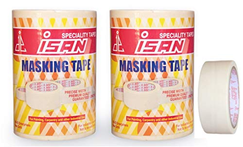 ISAN® General Purpose Paper Masking Tape 36mm (1.5" Approx) Width X 20m Length (8 Pcs) (B07MXN8SVY) Amazon Price History, Amazon Price Tracker