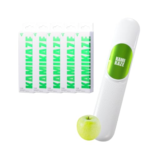 SMOOTHVIP × KAMIKAZE スムースビップ×カミカゼ 選べるフレーバー 5本セット 使いきり電子ベイプ VAPE ニコチン0 タール0 (アオリンゴ)