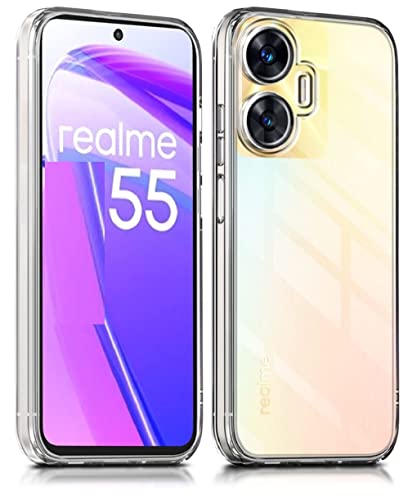 Image of Rubber Back Cover for Realme RMX3710 / C55 - Transparent