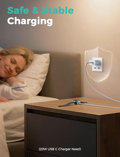Image of 2026 Fast 5W for Apple Watch Charger USB C Fast Charging iWatch Charger Magnetic Wireless Compatible with iWatch Ultra 3 /2 Series 11 10 SE3,Travel /Home Essentials Accessories-3.3FT /Braided