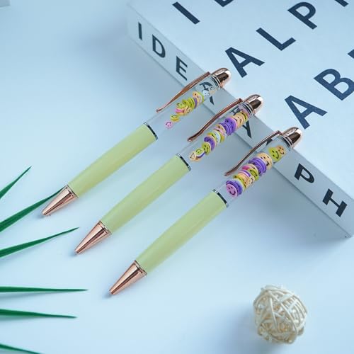 Image of Smile Emott Funny Pens Cute Floater Floating Liquid Writing Journaling Office Pen Unique Gift For Women Men