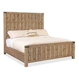 Vineyard Row Cal King Panel Bed in Light Natural Wood by Hooker Furnishings