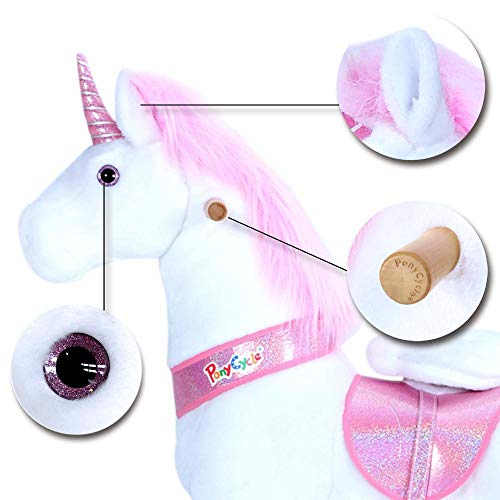 image for PonyCycle Ride on Horse for Toddlers 2-5 Size 3 Pink Unicorn Ride on T