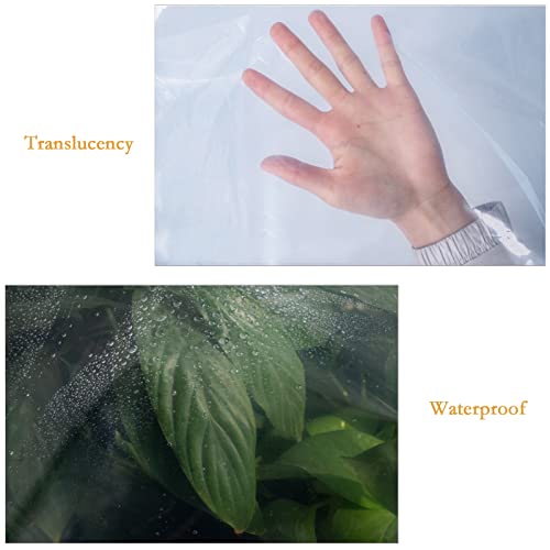 Clear Waterproof Tarp 2X3M, Transparent PE Tarpaulin with Eyelets - Image 4