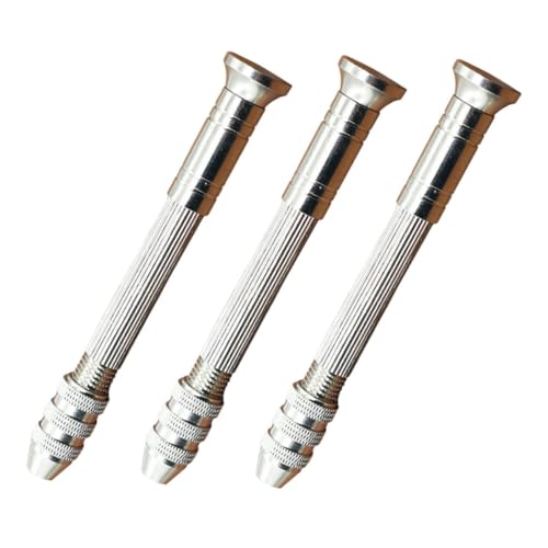 Mikikit 4sets Hand Drill for Wood Plastic Walnut Model Manual Drill Tool Precision Diy Tools Set 3pcs*4