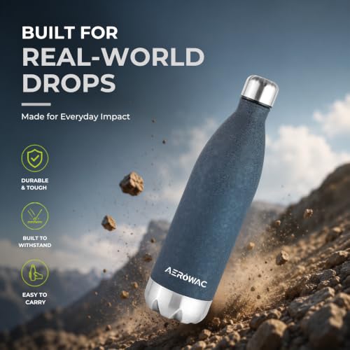 Image of 304 Stainless Steel Viva Insulated Flask 1000ml | Hot & Cold 24 Hours | Double Wall, Leak Proof, BPA-Free Bottle | Ideal for Office, Gym, School and Travel (Blue, Pack of 1)
