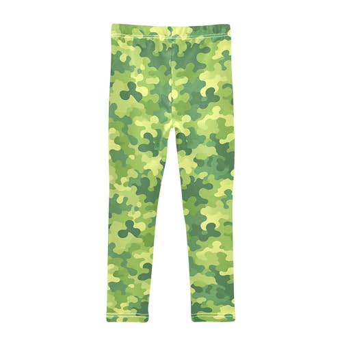 KLL Military Camouflage Pattern Safari Toddler Girls' Leggings Comfortable High Waisted Athleisure Pants Gym2