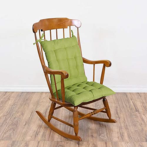 Tiita Rocking Chair Cushion With Ties Overstuffed Seat Back Cushion Pad Tufted Pillow For Outdoor Indoor Home 21" X 17"/17" X 17", Green #TOP5