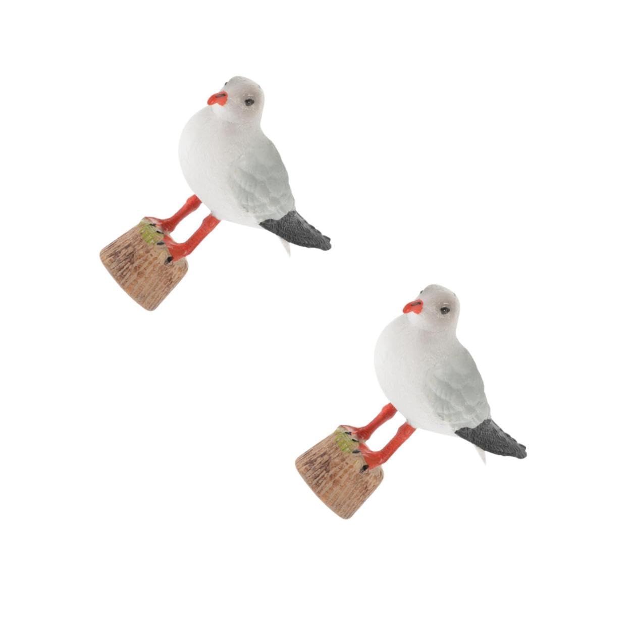 Mouette nautique miniature en lot de 2 pour embellir votre étagère de salon ou bureau