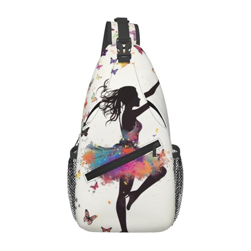 Sac à dos fermeture éclair noir résistant avec motif papillon pour fille active