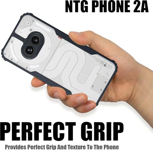 Image of AIBEX Crystal Clear Back Cover Case for Nothing Phone (2a) / Nothing Phone (2a) Plus | 360 Degree Protection | Shock Proof Design | Transparent Back Cover Case (PC & TPU, Black Bumper)