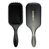 デンマン Denman (Black) Large Paddle Cushion Hair Brush for Blow Drying & Detangling - Comfortable Styling, Straightening Smoothing For Women and Men, D83