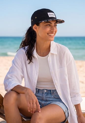 Image of Blackskies 5-Panel Cap with Floral Pattern Unisex Baseball Cap