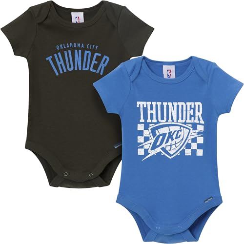 Image of Gerber Baby NBA Boys & Girls 2-Pack Short Sleeve Onesie Bodysuits