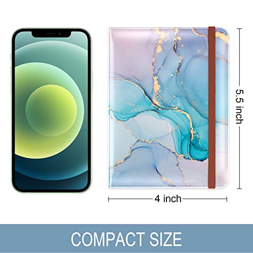 Hsxnam Passport And Vaccine Card Holder Combo, Passport Holder With Vaccine Card Slot, Passport Cover Case With Rfid Blocking, Leather Travel Documents Organizer Protector For Women, Colorful Marble #TOP6