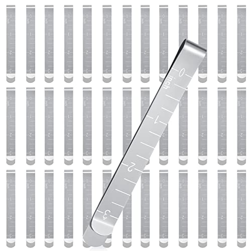 Sewing Clips Stainless Steel Hemming Clips Metal Hemming Tool 3 Inches Sewing Clips With Measurements For Fabric Quilting Pinning And Marking Accessories (30 Pcs) #TOP19