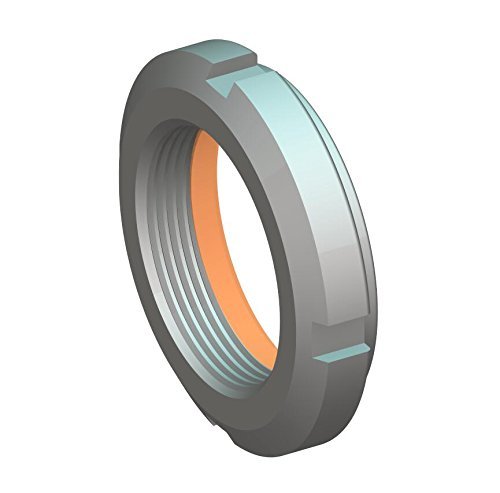 Whittet-Higgins BM-03 Bearhug Threaded Shaft & Bearing Locknut, Metric M17 x 1.0 Right-Hand Thread, Self-Locking, Replaces Fuji FU03SC, FU03SS, Generic GUK17, GUK3, SKF KM 3, Standard KM 3,