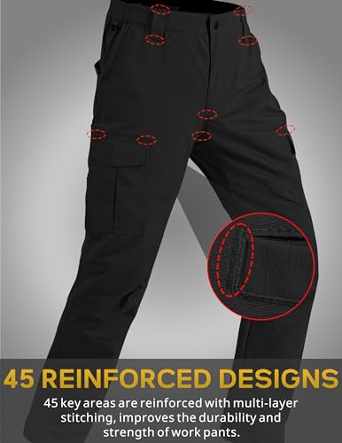 Mens Work Pants Ripstop Waterproof Cargo Pants for Men with 7 Pockets Tactical Hiking Pants2