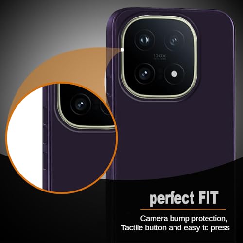 Image of Back Cover for iQOO 15 5G | Full Camera Protection | Premium Liquid Silicon Case | Flexible Bumper Case for iQOO 15 5G (Purple)