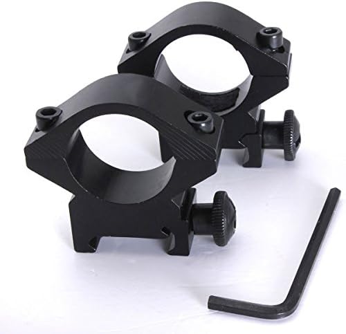 25.4mm Flashlight Scope Ring Hole Mount Bracket Black 2 Pcs