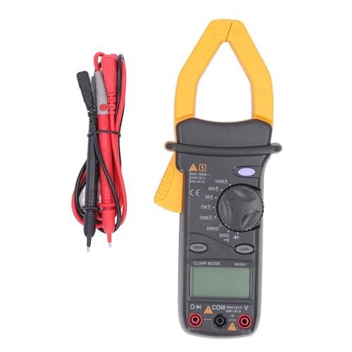 Pinza Amperimétrica Digital con Pantalla LCD Retroiluminada Multímetro para Medición de Corriente AC, Voltaje AC/DC, Resistencias, Diodos y Continuidad miniatura 1