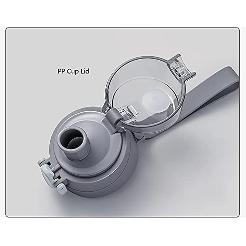 Waterfles Sports Waterfles Lichtgewicht Waterflessen met Stro Pop Open Deksel voor Camping Wandelen Travel Sports Outdoors Fles (kleur: Grijs) - Image 6