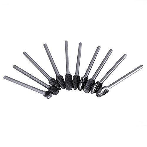 Puntas de carburo sólido para fresado 10 pcs 1/8" miniatura 2