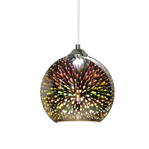 Plafonnier LED verre 3D effet feu d'artifice E27 pour restaurant - 4