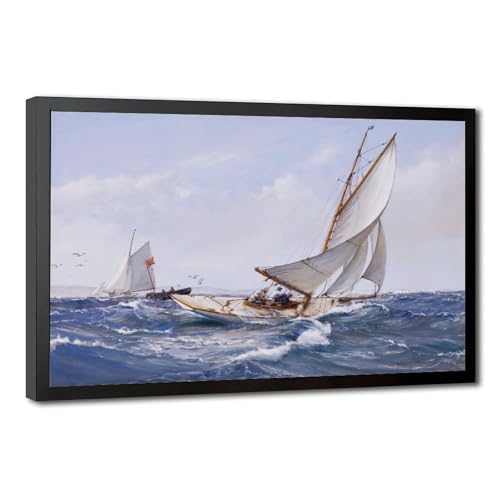 Poster Fair Wind Montague Dawson cadre à suspendre toile décoration marine