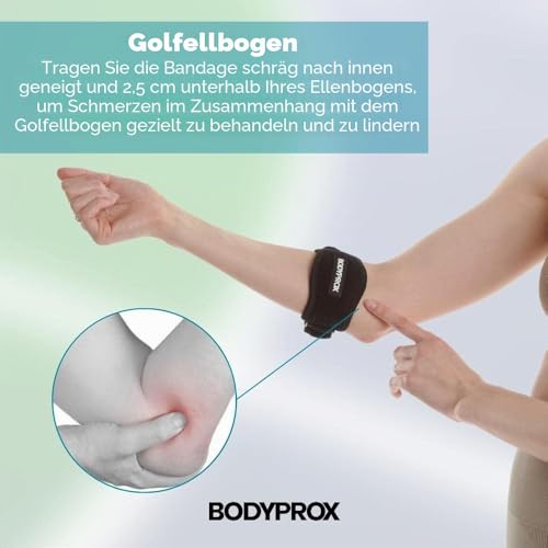 Ellenbogen-Bandage zur Schmerzlinderung von Tennis- und Golferellenbogen, 2 Stück – Ansicht 3