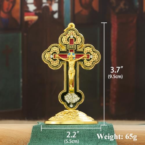 RZRHMUHN Cruz catolicista, cruz em pé para catolicismo, crucifixo realista, presente religioso, deco