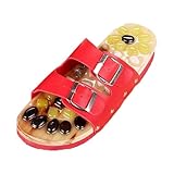 Foot Massage Slippers Sandals for Adults Elderly with Natural Stone Summer Universal Non Slip Casual Unique Gifts Adjustable, 37 to 38