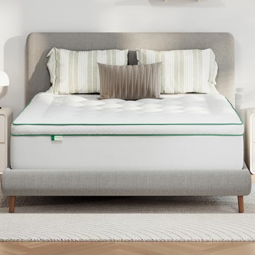 Novilla Sobrecolchon 150 x 190 cm, Topper Colchón de Microfibra Super Suave Calidad de Hotel de Microfibra con Elástica, Blanco, Lavable a Maquina