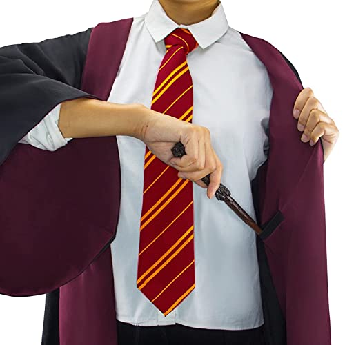 Cosplay Wizard Tie And Novelty Glasses Frame For Kids Halloween Christmas Birthday Dress Up Party Magic Costume Accessory, Unisex Cosplay Striped Necktie, As A Gift For Daily Use - Red #TOP7